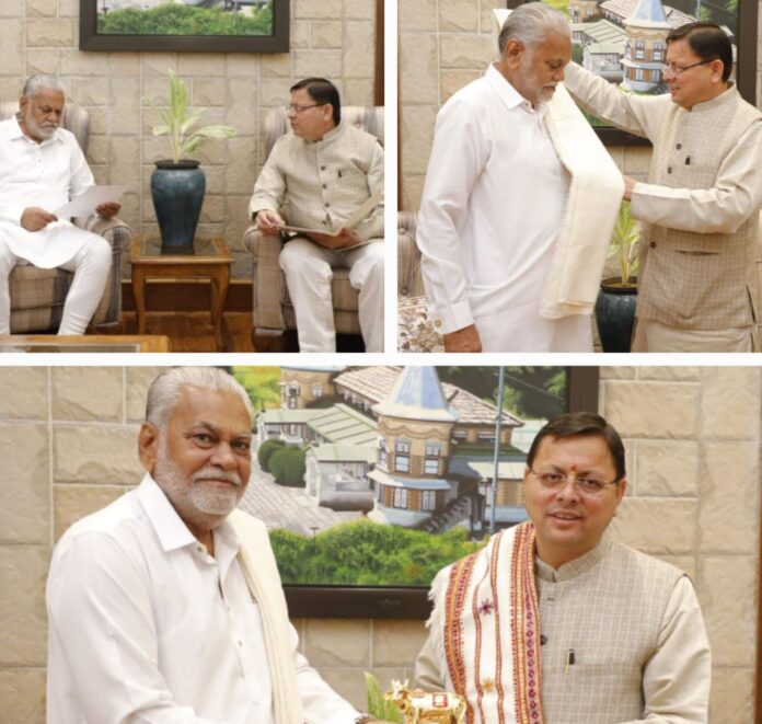 CM धामी ने केंद्रीय मत्स्य पशुपालन एवं डेयरी मंत्री पुरुषोत्तम रुपाला से की भेंट, पशु बीमा को लेकर की ये मांग - RAIBAR PAHAD KA