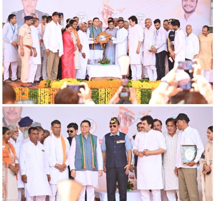 मुख्यमंत्री ने सूरतगढ, श्री गंगानगऱ राजस्थान में सैनिक सम्मान समारोह में किया प्रतिभाग, धामी का राजस्थान में हुआ धमाकेदार स्वागत - RAIBAR PAHAD KA
