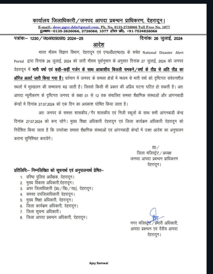 Big breaking: मौसम विभागन बोली भुलाक भी बरखा ह्वण,तैकी वजै सारा स्कूल बंदण रैंण - RAIBAR PAHAD KA